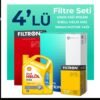 Filtron Fiat Palio 1.2 Benzinli Filtre Bakım Seti Shell Motor Yağlı (2000-2012) 4 Lü