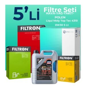 Filtron Ford C-MAX 1.5 Dizel Filtre Bakım Seti Liqui Moly Motor Yağlı (2015-2019) 5 Li