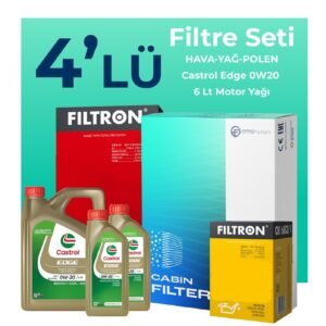 Filtron Ford Kuga 1.5 Dizel Manuel Filtre Bakım Seti Castrol Motor Yağlı (2019-2023) 4 Lü