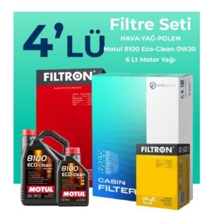 Filtron Ford Kuga 1.5 Dizel Manuel Filtre Bakım Seti Motul Motor Yağlı (2019-2023) 4 Lü