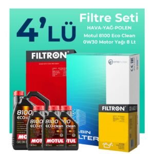 Filtron Ford Transit Custom 2.0 Dizel Filtre Bakım Seti Motul Motor Yağlı (2015-2023) 4 Lü