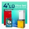 Filtron Honda Civic 1.4 Benzin Filtre Bakım Seti Castrol Motor Yağlı (2012-2016) 4 Lü