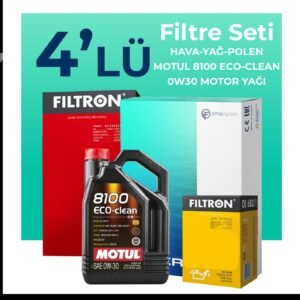 Filtron Honda Civic 1.6 Dizel Filtre Bakım Seti Motul Motor Yağlı (2018-2021) 4 Lü