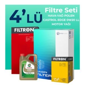 Filtron Honda HR-V 1.5 Hybrid Filtre Bakım Seti Castrol Motor Yağlı (2021-2024) 4 Lü