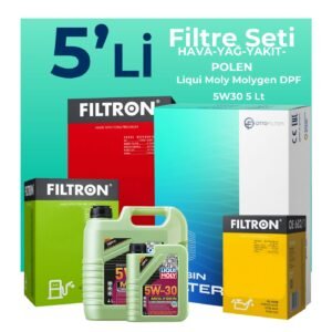 Filtron Hyundai ix20 1.4 Dizel Filtre Bakım Seti Liqui Moly Motor Yağlı (2010-2014) 5 Li