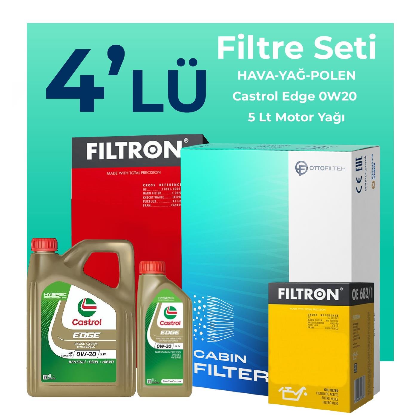 filtron-jeep-compass-1-3-benzin-filtre-bakim-seti-castrol-motor-yagli-2020-2024-4-lu-109618