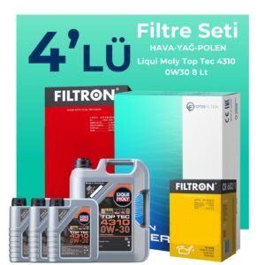 Filtron Land Rover Evoque 2.0 Dizel Filtre Bakım Seti Liqui Moly Motor Yağlı (2014-2020) 4 Lü