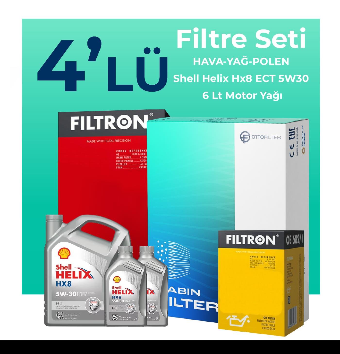filtron-mercedes-cla180-dizel-filtre-bakim-seti-shell-motor-yagli-2019-2022-4-lu-105394