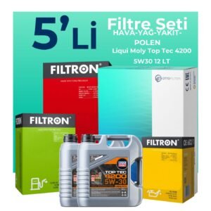 Filtron Mercedes Sprinter 313 Dizel Filtre Bakım Seti Liqui Moly Motor Yağlı (2011-2016) 5 Li
