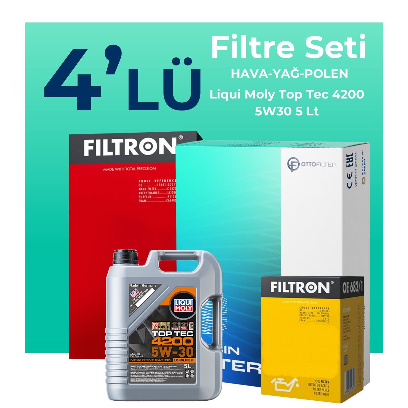 filtron-mini-cooper-countryman-1-6-dizel-filtre-bakim-seti-liqui-moly-motor-yagli-2010-2016-4-lu-127663