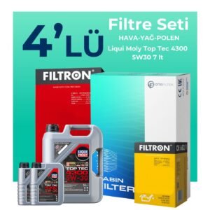 Filtron Nissan Skystar 2.5 Dizel Filtre Bakım Seti Liqui Moly Motor Yağlı (2008-2012) 4 Lü