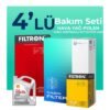 Filtron Opel Astra J 1.4 Turbo Filtre Bakım Seti Shell Motor Yağlı (2010-2018) 4 Lü