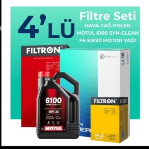 Filtron Opel Astra J 1.6 Dizel Filtre Bakım Seti Motul Motor Yağlı (2013-2018) 4 Lü