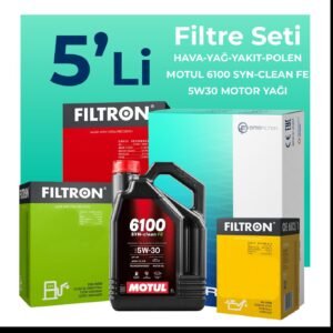Filtron Opel Astra J 1.6 Dizel Filtre Bakım Seti Motul Motor Yağlı (2013-2018) 5 Li