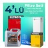 Filtron Peugeot 208 1.2 Benzin Filtre Bakım Seti Liqui Moly Motor Yağlı (2012-2018) 4 Lü