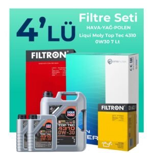 Filtron Peugeot Boxer 2.2 Dizel BLUEHDi Filtre Bakım Seti Liqui Moly Motor Yağlı (2019-2024) 4 Lü