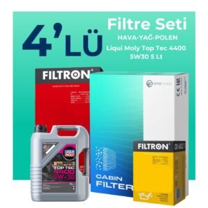 Filtron Renault Clio 1.5 Dizel Filtre Bakım Seti Liqui Moly Motor Yağlı (2005-2012) 4 Lü