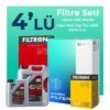Filtron Renault Koleos 1.3 Benzin TCe Filtre Bakım Seti Liqui Moly Motor Yağlı (2020-2023) 4 Lü
