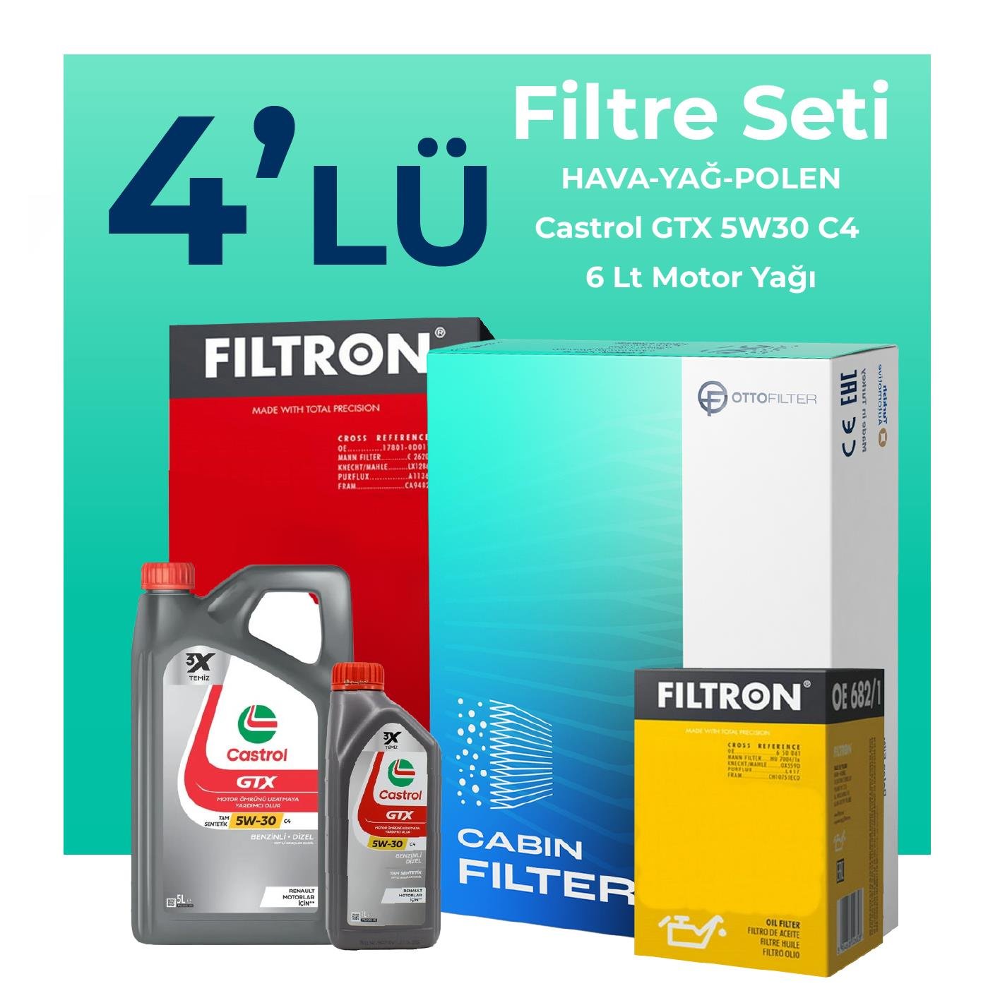 filtron-renault-koleos-1-6-dizel-filtre-bakim-seti-castrol-motor-yagli-2016-2018-4-lu-109024