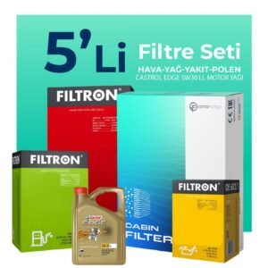 Filtron Seat Cordoba 1.4 Dizel Filtre Bakım Seti Castrol Motor Yağlı (2006-2010) 5 Li