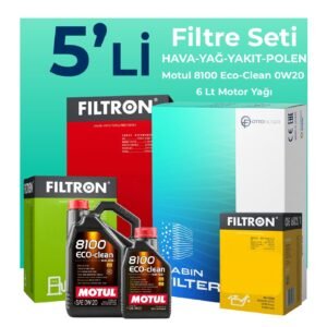 Filtron Volkswagen Caddy 2.0 Dizel Filtre Bakım Seti Motul Motor Yağlı (2020-2025) 5 Li