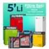 Filtron Volvo XC60 2.0 Dizel Filtre Bakım Seti Liqui Moly Motor Yağlı (2013-2017) 5 Li