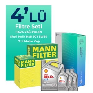 MANN Amarok 2.0 Dizel Filtre Bakım Seti Shell Motor Yağlı (2010-2017) 4 Lü