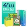 MANN Audi A3 30 TFSI 1.0 Filtre Bakım Seti Castrol Motor Yağlı (2020-2024) 4 Lü