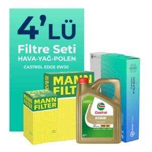 MANN Audi A4 40 TDi Filtre Bakım Seti Castrol Motor Yağlı (2020-2024) 4 Lü