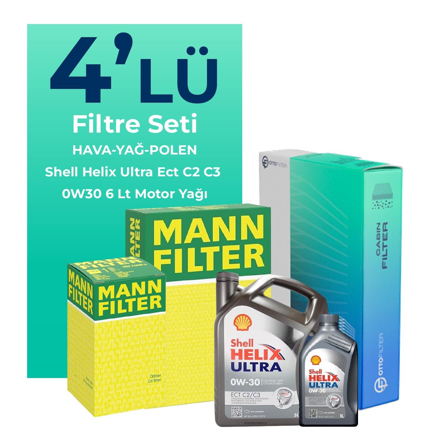 mann-audi-a4-40-tdi-filtre-bakim-seti-shell-motor-yagli-2020-2024-4-lu-109188