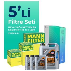 MANN Audi A6 3.0 Dizel QUATRO 245 HP Filtre Bakım Seti Liqui Moly Motor Yağlı (2011-2018) 5 Li