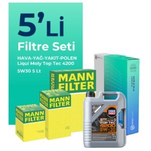 MANN Audi Q2 1.6 Dizel Filtre Bakım Seti Liqui Moly Motor Yağlı (2016-2023) 5 Li