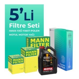 MANN Audi Q2 1.6 Dizel Filtre Bakım Seti Motul Motor Yağlı (2016-2023) 5 Li