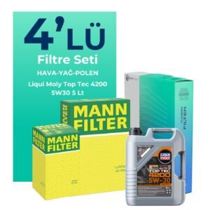 MANN Audi Q2 30 Dizel Filtre Bakım Seti Liqui Moly Motor Yağlı (2018-2021) 4 Lü