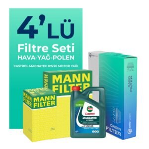 MANN Audi Q2 30 Tfsi Filtre Bakım Seti Castrol Motor Yağlı (2016-2023) 4 Lü