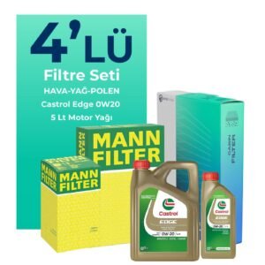 MANN Audi Q2 35 Tfsi Filtre Bakım Seti Castrol Motor Yağlı (2016-2023) 4 Lü