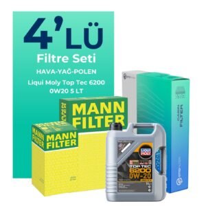 MANN Audi Q2 35 Tfsi Filtre Bakım Seti Liqui Moly Motor Yağlı (2016-2023) 4 Lü