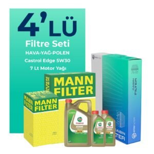 MANN BMW 7.40 Dizel xDrive Filtre Bakım Seti Castrol Motor Yağlı (2012-2015) 4 Lü