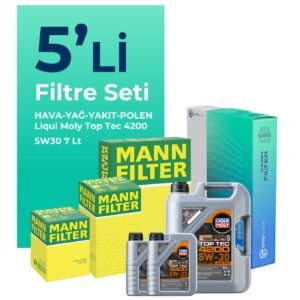 MANN BMW 7.50 Dizel xDrive Filtre Bakım Seti Liqui Moly Motor Yağlı (2012-2015) 5 Li