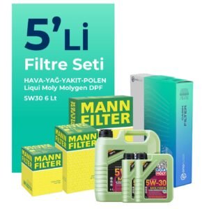 MANN Chevrolet Cruze 2.0 Dizel Filtre Bakım Seti Liqui Moly Motor Yağlı (2009-2014) 5 Li