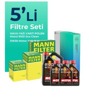 MANN Citroen Jumper 2.0 BlueHDi Dizel Filtre Bakım Seti Motul Motor Yağlı (2015-2020) 5 Li