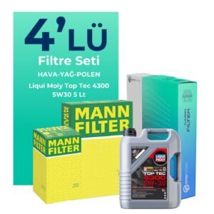 MANN Dacia Duster 1.0 Benzinli Filtre Bakım Seti Liqui Moly Motor Yağlı (2018-2022) 4 Lü