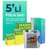 MANN Fiat Grande Punto 1.3 Dizel Filtre Bakım Seti Liqui Moly Motor Yağlı EURO 4 (2005-2013) 5 Li