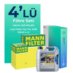 MANN Fiat Linea 1.4 Benzin Filtre Bakım Seti Liqui Moly Motor Yağlı (2009-2017) 4 Lü