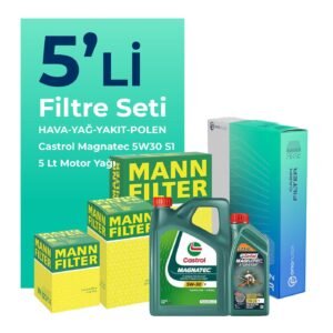 MANN Fiat Linea 1.6 Dizel Filtre Bakım Seti Castrol Motor Yağlı (2009-2017) 5 Li