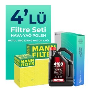 MANN Fiat Palio 1.6 Benzinli Filtre Bakım Seti Motul Motor Yağlı (1998-2006) 4 Lü