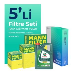 MANN Ford B-MAX 1.5 Dizel Filtre Bakım Seti Castrol Motor Yağlı (2012-2017) 5 Li