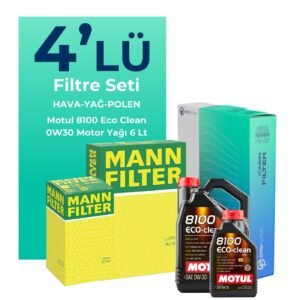MANN Ford Connect 1.5 Dizel Filtre Bakım Seti Motul Motor Yağlı (2013-2019) 4 Lü