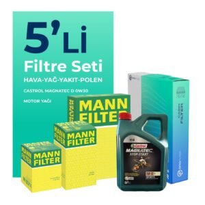 MANN Ford Kuga 1.5 Dizel Filtre Bakım Seti Castrol Motor Yağlı (2017-2019) 5 Li