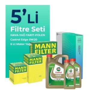 MANN Ford Kuga 1.5 Dizel Otomatik Filtre Bakım Seti Castrol Motor Yağlı (2019-2023) 5 Li